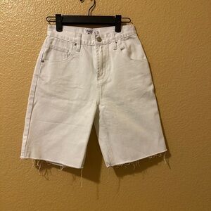 Princess Polly White Jean Shorts